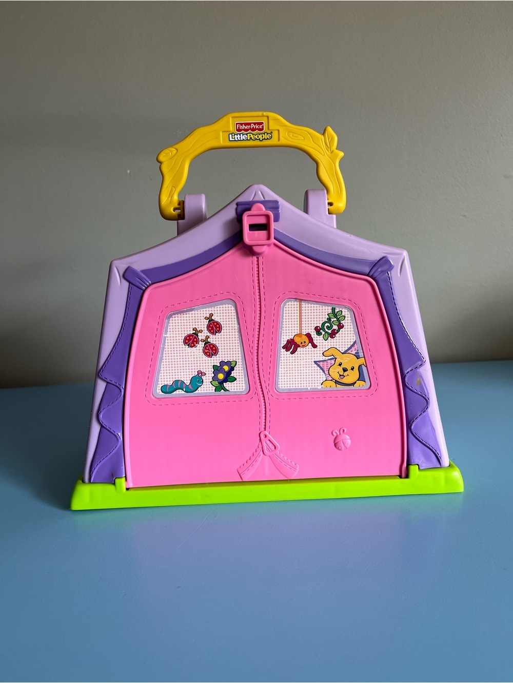 Fisher Price Little People Bendie Camping tent pink and purple